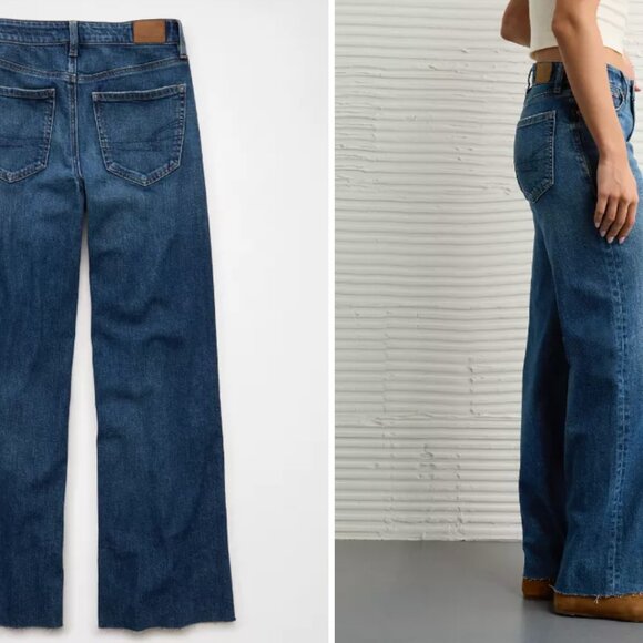 AE Dreamy Drape Stretch Super High-Waisted Baggy Wide-Leg Jean - Picture 3 of 4